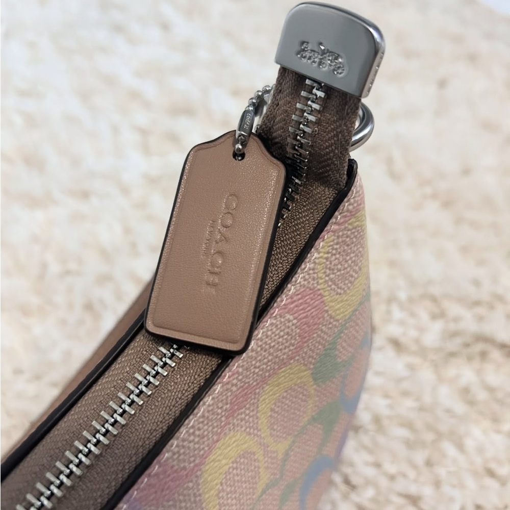 NWT🌈Coach Teri Shoulder Bag Crossbody In Rainbow Signature Canvas CDA91 Y2K - Picture 5 of 9